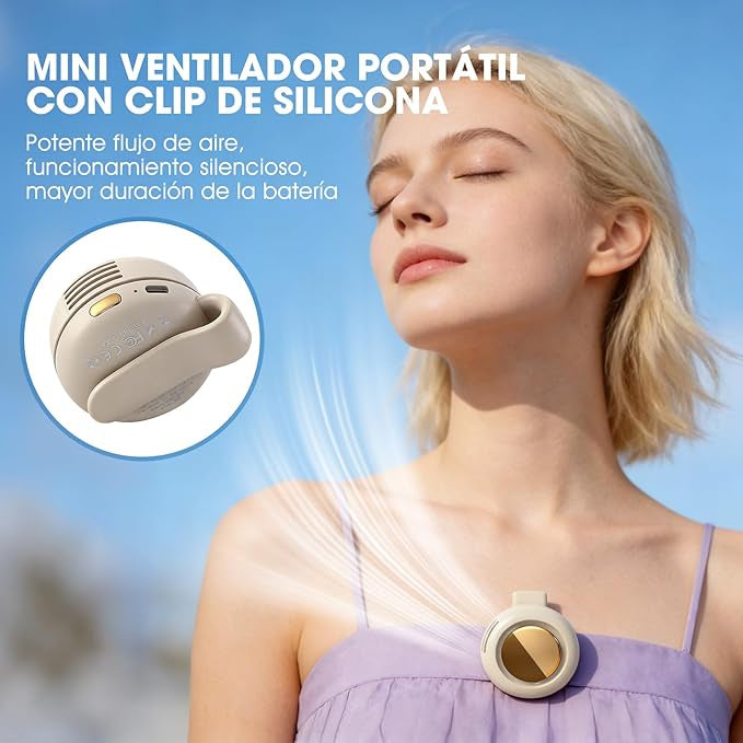Mini Ventilador de Cuello con Clip